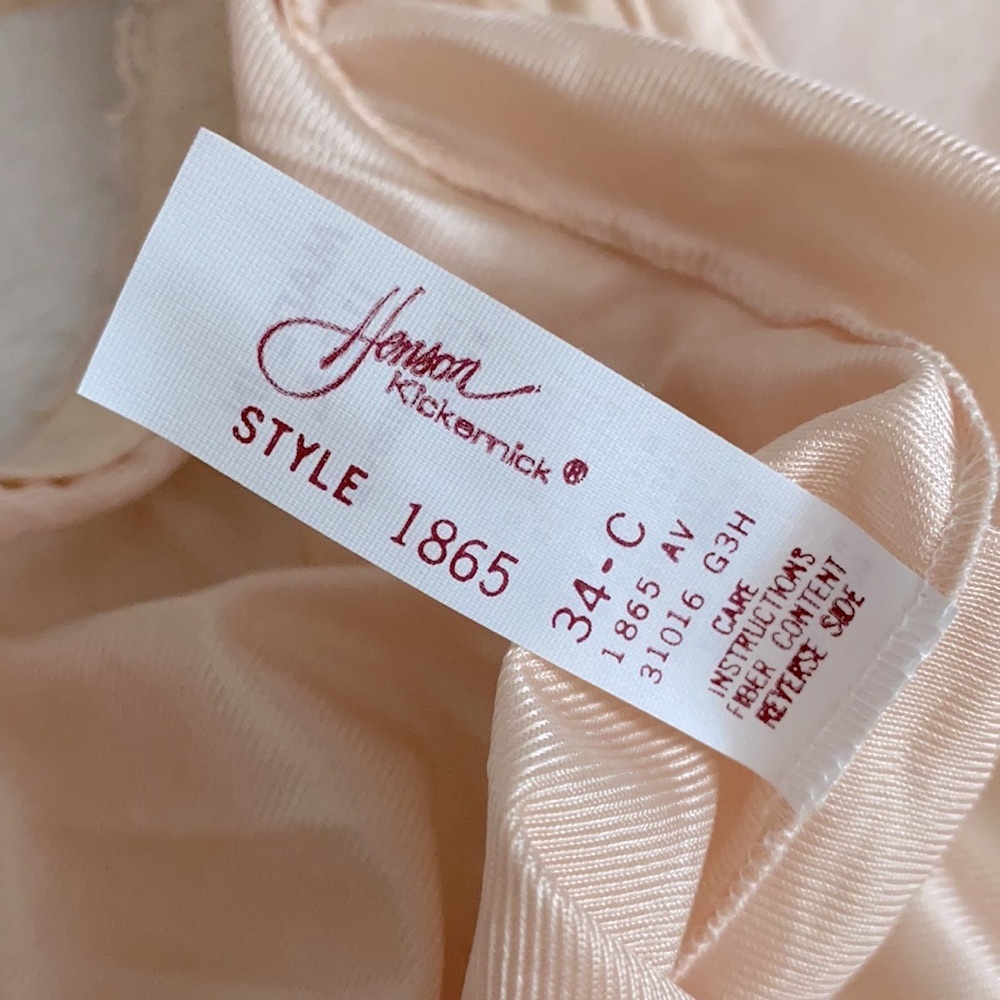 {VTG/NWT} Henson Kickernick | 70s Nylon Lace Underwire Bra Slip Dress 1865 (34C) - Picture 12 of 16
